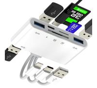 Adattatore USB C a USB SD per iPhone 17 16 15 14 13 Pro Max per Apple per iPad compatibile con Samsung S26 S25 S24 Lettore di schede Micro SD Lightning cavo memoria OTG 3.0 porte connettore multiporta
