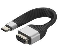 Techly Cavo corto piatto 367959 USB-C maschio a VGA femmina 11,95 cm Nero
