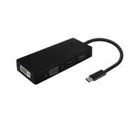 Aisens Convertitore A109-0679 da USB-C a DP/DVI/HDMI/VGA 15 cm Nero