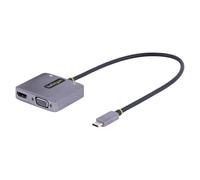 StarTechcom Adattatore USB-C a VGA/HDMI Adattatore Multiporta USB Type-C a VGA/HDMI 4K 60Hz HDR con Uscita Audio da 35 mm C