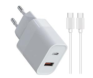 Adattatore USB C da 33 W USB C cavo di ricarica rapida per iPhone 15 15 Pro MaxSamsung Galaxy S24 S23 S22 S21 A54 A53 A52 A34 A33 A24 Galaxy Tab A9 A9+ S9 S8 S7 Google Pixel 8 7 6