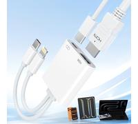 Adattatore USB-C e Lightning a HDMI per iPhone iPad a TV 4K a 60Hz Apple MFi certificato Lightning/Type-C Digital AV HDMI Adapter 2.0 Cavo compatibile con iPhone 17 16 15 14 ipad Samsung, Switch 100W