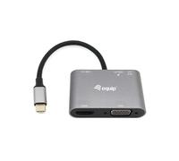 Adattatore USB-C Equip 133483 5 in 1 HDMI 4K VGA USB 3.0 PD 100W Nero