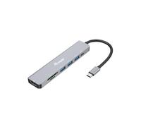 Adattatore USB-C Equip 133494 7 in 1 HDMI 4K 100W PD Alluminio Argento