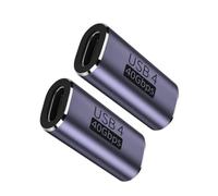 Adattatore USB C femmina a femmina, 2 pezzi, adattatore Dbilida 40 Gbps USB4 supporto 100 W, 8 k@60 Hz, 5 K@60 Hz, 4 K@120 Hz compatibile con Thunderbolt 4/3, MacBook Pro 2021