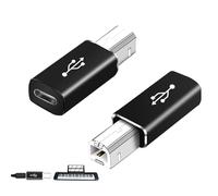 Adattatore USB C Femmina a Stampante Maschio, 2 Pezzi Adattatore USB B Supporta la Sincronizzazione Dati Compatibile con MIDI, Stampanti, Pianoforte Elettrico