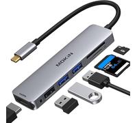 Adattatore USB C Hub per MacBook Pro/Air, MOKiN 6 in 1 Type C Hub con 4K HDMI, USB 3.0/2.0, SD/Micro SD, adattatore USB C per MacBook M1 M2, Lenovo, Dell, HP