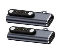 Adattatore USB C in alluminio per PLAUD Note Gen 1 ricarica rapida (grigio) | Testa magnetica a spillo, fissaggio stabile, confezione da 2, compatibile solo Gen 1, sincronizzazione dati veloce