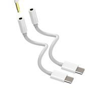 Adattatore USB C Jack 3,5 Cuffie (2 Pack)per Apple iPhone 15 Pro Max Plus per iPad 10、Air4/5、Mini6、Pro 12.9 Compatibile con Samsung Type C Cavo Aux Auricolari Sdoppiatore Type-c Presa Auto Tipo C Cavi