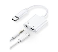 Adattatore USB C Jack 3.5 mm, 2 in 1 Adattatore Cuffie USB C a 3.5 mm e USB C Ricarica Aux Audio Cavo Convertitore Compatibile con Samsung Galaxy S23/S24+/S22/S21/iPhone 15/15 Pro/16/Pixel 6/5