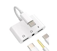 Adattatore USB C Jack 3,5 mm Auricolare (3 in 1) cuffia Caricabatterie USB-C a Auricolare Presa DAC Audio Cable Compatibile per Huawei Xiaomi Redmi Google Samsung Galaxy S20 Cavo Ausiliare Adattatore