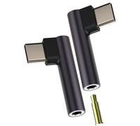 Adattatore USB C Jack 3.5mm Aux Cavo Audio Cuffie Sdoppiatore (2Pack)per Apple iPhone 15 iPad Type C Adapter compatibile per Samsung Galaxy MacBook Accessori Auricolari Tipo Cavetto Connettore tp-LXDZ