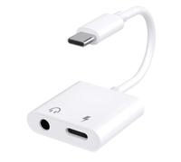 Adattatore USB C Jack 3.5mm PD 60W con DAC Chip 2in1 Adattatore per Cuffie USB C con Porta di Ricarica Type C per iPhone 16 15 Pro Max Samsung Galaxy S24/S23/S22 Ultra iPad Pro Pixel 8 Huawei Xiaomi
