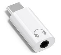 Adattatore USB C Jack, Adattatore per cuffie audio da USB C a 3,5 mm, adattatore da C a 3,5 mm in lega di zinco compatibile con Samsung GalaxyS23 S22 S21 S20 S10 Plus, Ultra S21+, Pixel 7/6 (Bianco)