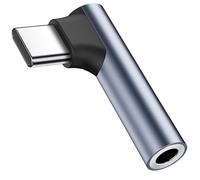 Adattatore USB C Jack, Adattatore per cuffie audio da USB C a 3,5 mm, adattatore da C a 3,5 mm in lega di zinco compatibile con Samsung GalaxyS23 S22 S21 S20 S10 Plus, Ultra S21+, Pixel 7/6 (Grigio)