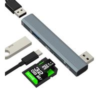 Adattatore USB C Jack Lettore Scheda SD Micro SD Hub Presa Doppia 3.0 a Ricarica Porta USB A Cavo Flash Compact Multiple Accessori Multipresa Interruttore di Tipo C Esterno Memoria Card Reader Chiave