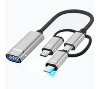 Adattatore USB-C/L a 3 in 1, cavo adattatore Type C a Usb a USB 3.0 OTG Compatibile con MacBook Google Samsung Galaxy e altro ancora