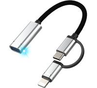 Adattatore USB-C/L a usb 2 in 1, cavo adattatore Type C a USB 3.0 OTG Compatibile con MacBook Google Samsung Galaxy