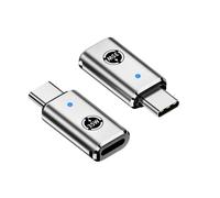 Adattatore USB C Li-ght-ing supporta 35W PD, 2 pezzi da Li-ght-ing a USB-C, compatibile con iPhone 15 serie/altri dispositivi di tipo C, per ricarica rapida/trasferimento dati, colore argento