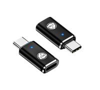 Adattatore USB C Li-ght-ing supporta 35W PD,adattatore Li-ght-ing a USB-C da 2 pezzi, compatibile con Phone 15 serie/Samsung e altri dispositivi di tipo C,per ricarica rapida/trasferimento dati, nero