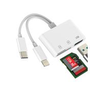 Adattatore USB C Lightning a Lettore SD Micro SD USB Memoria per iPhone 16 15 Pro Fotocamera per iPad 10 Mac Compatibile con Samsung per Apple TF Memory Adapter OTG Card Reader
