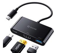 Adattatore USB C Multiport, QUUGE 3in1 Digital AV con HDMI 4K, USB 3.0 5Gbps e Ricarica PD 100W - Multiport Hub Compatibile per Switch, MacBook Pro/Air, iPad Pro, Galaxy e Altri Dispositivi