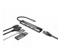 Adattatore USB-C Natec Fowler Go Ethernet 1000Mbps Power Delivery 100W Alluminio
