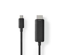 Adattatore USB-C Nedis CCGL64655BK20 2m HDMI 4K 60Hz Nero