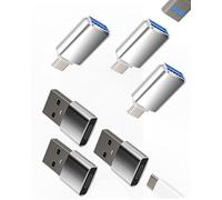 Adattatore USB C OTG (6 pezzi), cavo USB su cavo di tipo C, USB A 3.0, trasferimento dati Android, telefono cellulare, Thunderbolt, MacBook, spina di ricarica per Apple iPhone15 Pro Max IPad,