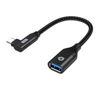 Conceptronic ABBY19B Ataptador OTG USB-C en Ángulo de 90º a USB 3.2 Gen 2 10Gbps Negro