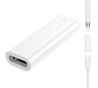Adattatore USB-C per Apple Pencil 1 Generazione, Supporta l'accoppiamento Bluetooth per ipad 10 e iPad A16 2025, Adattatore per Cavo di Ricarica USB C per iPad Pencil Connettore Penna Apple, Bianco
