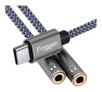 Adattatore USB C splitter a doppio jack 3,5mm audio per smartphone e tablet