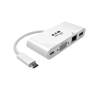 Adattatore USB-C Tripp Lite U444-06N-VGU-C VGA USB-A GbE PD 1920x1080 Bianco