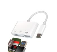 Adattatore USB C USB 3.0 OTG Lettore Schede SD Micro SD 3in1 Hub Multipresa per Apple iPhone15 Pro Max Plus Per iPad 10 Air4 Macbook Air Compatibile con Samsung Card Reader Accessori PC Computer Prese