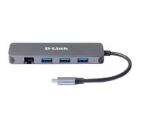 Adattatore USB-C/USB a Ethernet Gigabit con 3 Porte USB 3.0 PD 60W D-Link DUB-2334