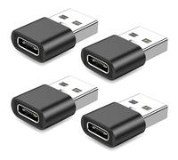 adattatore usb c usb Adattatore USB C femmina a USB A maschio (4 pezzi), convertitore da tipo C a USB A, Compatibile con telefoni cellulari Samsung Galaxy, computer portatili, caricabatterie, ecc.