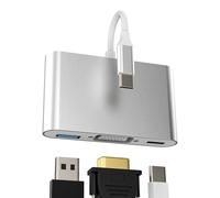 Adattatore USB C USB Hub Cavo VGA (3in1)per Apple iPad iPhone15 MacBook Air DisplayPort 3.0 DVI Multiporta Adapter Compatibile per Samsung Type Accessori Convertitore AV Proiettore Sdoppiatore tp-3in1