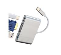 Adattatore USB C VGA USB Ricarica Porte per Apple Iphone15 Pro Max Macbook Pro M1 Air per Ipad PC Accessori Multipresa Prolunga Hub Alimentatore Presa Cavo Docking Station Chiavetta Jack Sdoppiatore