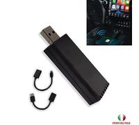 ADATTATORE USB CARPLAY DA CABLATO A WIRELESS TRASFORMATORE CARPLAY FILO A SENZA