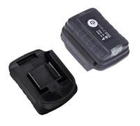 Adattatore USB con luce LED per batteria agli ioni di litio da 18 V, convertitore di uscita USB doppio per utensili elettrici, compatibile con MAKITA, ricarica 5V 2A, protezione integrata, nero