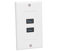 Adattatore USB Custodia di Ricarica Multipla, Prese USB Piastra a Muro USB 3.0 a 2 Porte con Trasmissione Ad Alta velocità per Smartphone, Tablet Dispositivi Elettronici