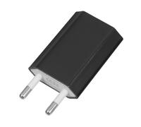 Adattatore USB da Parete Europeo 5v 500ma Nero per Viaggi | Protezione da Sovracorrente, Chip Intelligente, Arresto Automatico a Batteria Piena, per Dispositivi Mobili