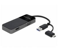 ADATTATORE USB DELOCK 3.2 Gen 1 a HDMI/VGA USB 3.2 Gen 1 3 porte