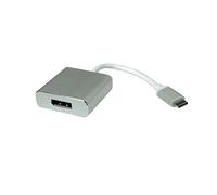ADATTATORE USB-DISPLAYPORT ROLINE 12.03.3220 - USB-C a DisplayPort 1.2 0,1m Argento