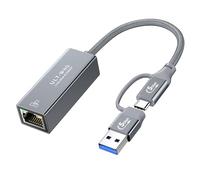 Adattatore USB Ethernet da 2,5 GB, USB C a RJ45, adattatore di rete LAN da 2,5 Gbit, con Ethernet Gigabit da 1000/2500 Mbps per MacOS, Mac mini, Windows, Linux, Steam Deck, iPad, MacBook, PC, laptop