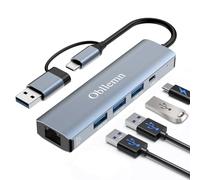 Adattatore USB Ethernet, Hub USB C Ethernet, Adattatore Etherne t US B LAN 1000Mbps RJ45 A-dattatore US-B C E-thernet con 3 porte U-SB 3.0 e U-SB di tipo C per Windows XP/MAC/Linux/Chromebook