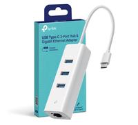 ADATTATORE USB ETHERNET UE330C USB 3.0 TYPE C 3 PORTE SMALL BIANCO LATTE