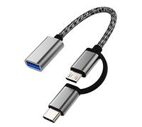 Adattatore USB femmina a micro USB+USB-C maschio 3.0 OTG tipo cavo convertitore porta Android compatibile per Samsung MacBook per Apple per iPhone15 Pro Max Plus per iPad Pro Air Mini Mouse Lettore di