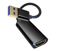 Adattatore USB HDMI per monitor, USB 3.0/2.0 a HDMI Convertitore 1080P Connettore Uscita per Computer Laptop Desktop con più Windows 11/10/8.1/8/7, Desktop Laptop MacMacBook Pro o PC TV Schwa
