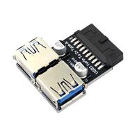 Adattatore USB Header 19/20Pin a Connettori USB 2 Porte Convertitori USB 3.0 Scheda Madre PC Scheda Madre Scheda Madre 19Pin Estendere Risers Port Extension
